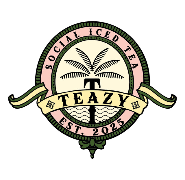 Teazy Social Iced Tea crest. Established 2025.